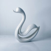 Elegant White Ceramic Swan Décor Piece - Image 5