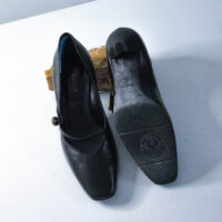 Bally Leather Heels with Metal Buckle - Image 4