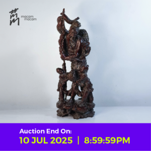 Antique Chinese Carved Wooden Statue of Shoulao