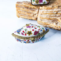 Vintage Ornate Porcelain Floral Trinket (Set of 3) - Image 2