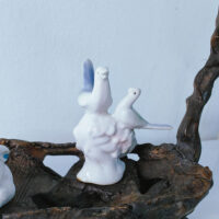 Forest Companions: Porcelain Bunny & Bird Figurine Set - Image 5
