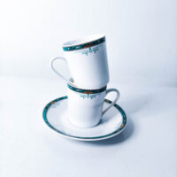 Timeless Porcelain Cup & Saucer Collection (Set of 7) - Image 4