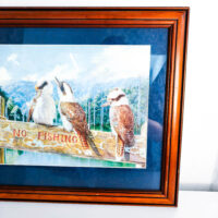 “No Fishing” – Kookaburra Framed Print - Image 2