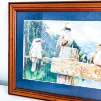 “No Fishing” – Kookaburra Framed Print - Image 3
