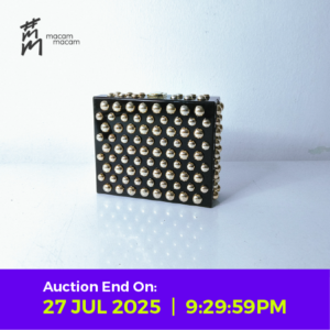 Black Gold Studded Evening Clutch