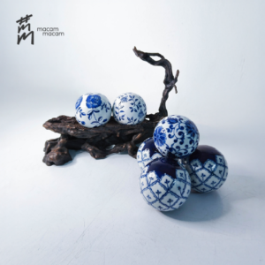 Antique-Style Chinese Porcelain Sphere (Set of 5)