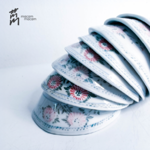 Floral Nostalgia – Chinese Retro Shallow Bowls (Set of 13)