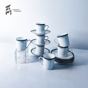 Timeless Porcelain Cup & Saucer Collection (Set of 7)