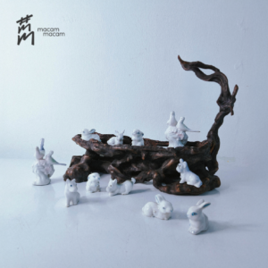 Forest Companions: Porcelain Bunny & Bird Figurine Set (Copy)