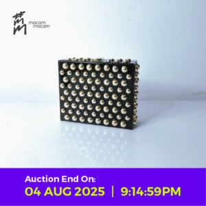 Black Gold Studded Evening Clutch